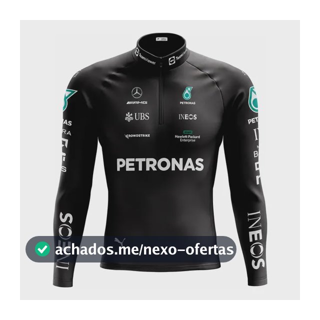 Camisa Ciclismo Manga Comprida Pretronas Preta Com Bolsos