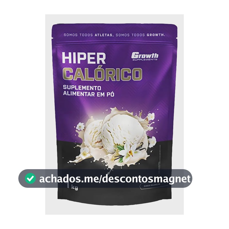 Hipercalórico 1kg Growth Supplements - Sabor Baunilha