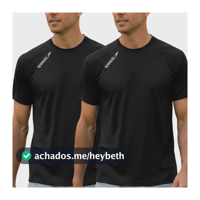 Kit 2 Camiseta Masculina Speedo Dry Fit Manga Curta Academia