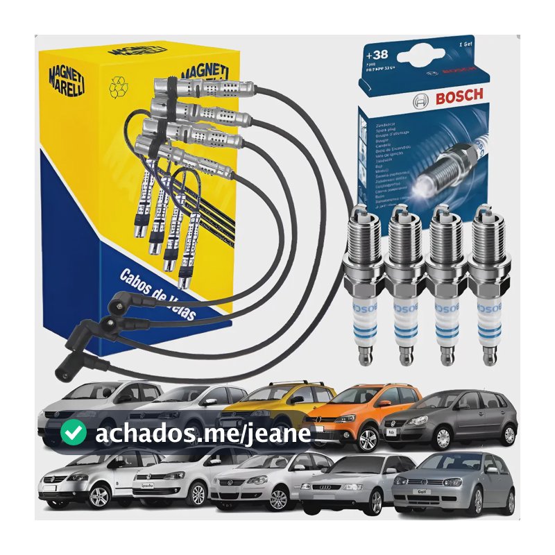 Jogo Cabos E Jogo Velas Gol Fox Polo Voyage 1.0 1.6 8v Ea111