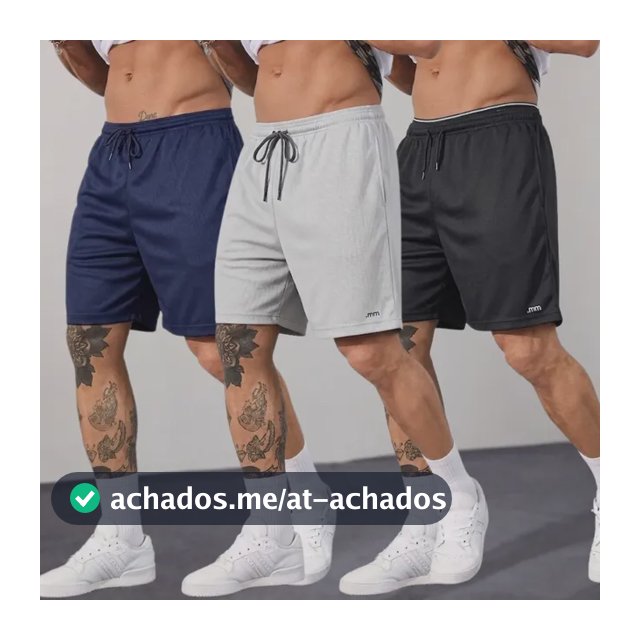 Kit3 Short Futebol Bermuda Masculina Academia Treino Esporte