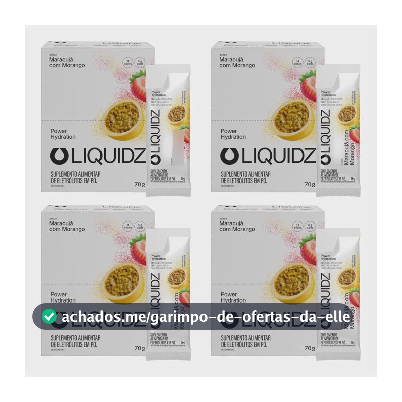 Liquidz® Eletrólitos Zero Açúcar Maracujá - 56 Sachês