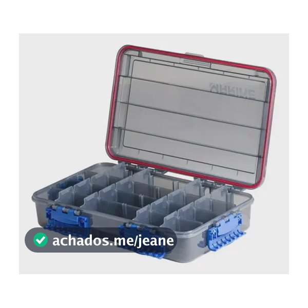 Estojo Pesca Marine Sports Tackle Box Water Resistant Mwr358-2 Cor Cinza-escuro