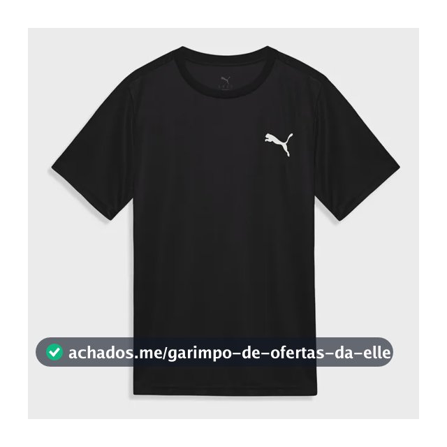 Camiseta Ess Small Puma Logo Poly Tee Masculina Puma Preto G