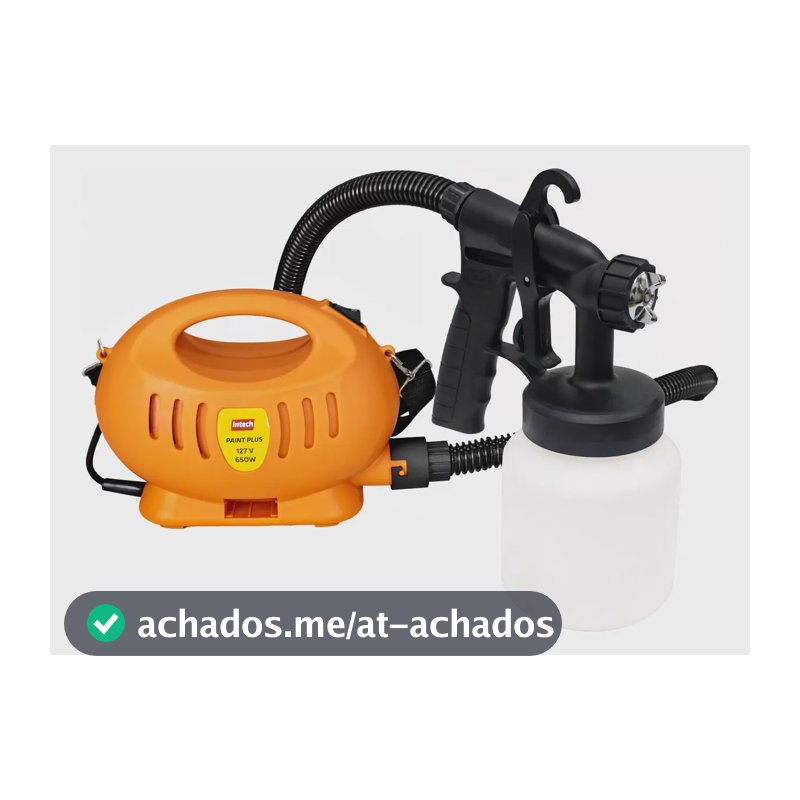 Pistola Pintura Eletrica Pulverizador Bico Metal Paint Plus Cor Laranja Voltagem