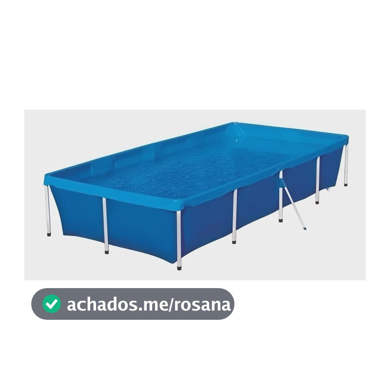 Piscina 3.000 Litros Botafogo - Aço Resistente, Lona Pvc Durável E Fácil De Montar