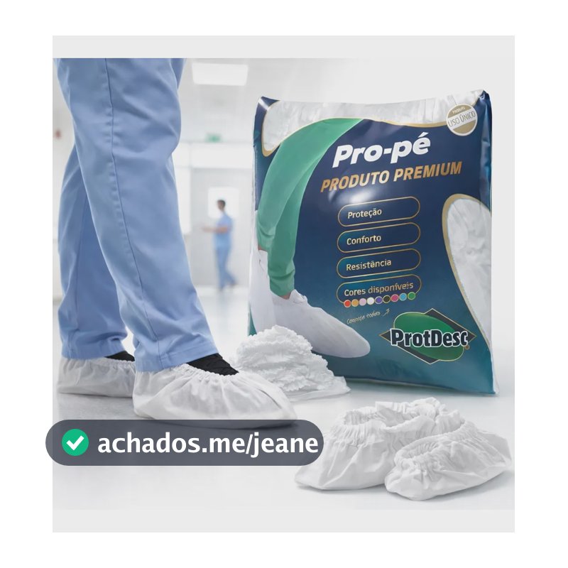Propé Sapatilha Botinha Tnt 20g Luxo Pro Pé Anvisa 100 Unids