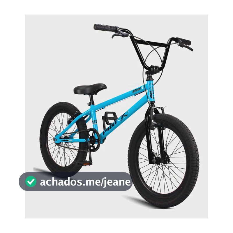 Bicicleta BMX 20" Pro-X Série 1 Aço Carbono Freio V-Brake Azul