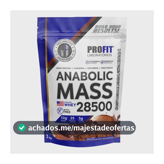 Anabolic Mass 28500 3kg Profit Labs Sabor Chocolate