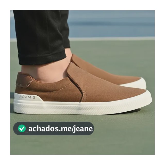 Tênis Aramis Daily Slip Canvas Calce Fácil Trabalho Social Marrom 37 Br