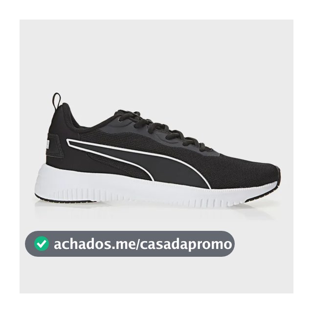 Tênis Esportivo Masculino Flyer Flex Bdp Puma Puma Black-puma White Liso 41 Br