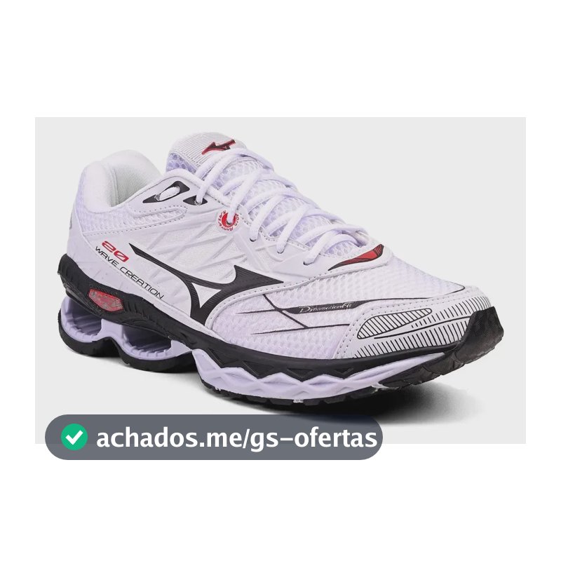 Tênis Mizuno Wave Creation Original Macio Corrida Promoção Branco 41 Br