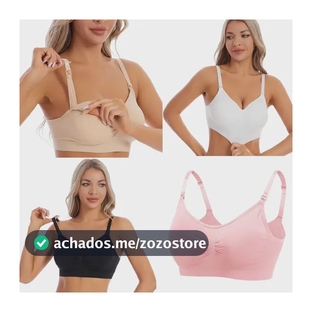 Kit 4 Sutiã Amamentacão Gestante Renda Reforcado Confortãvel