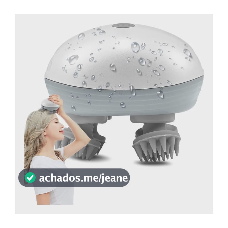 Massageador Elétrico Portátil Para Couro Cabeça E Pet 127/220v Branco