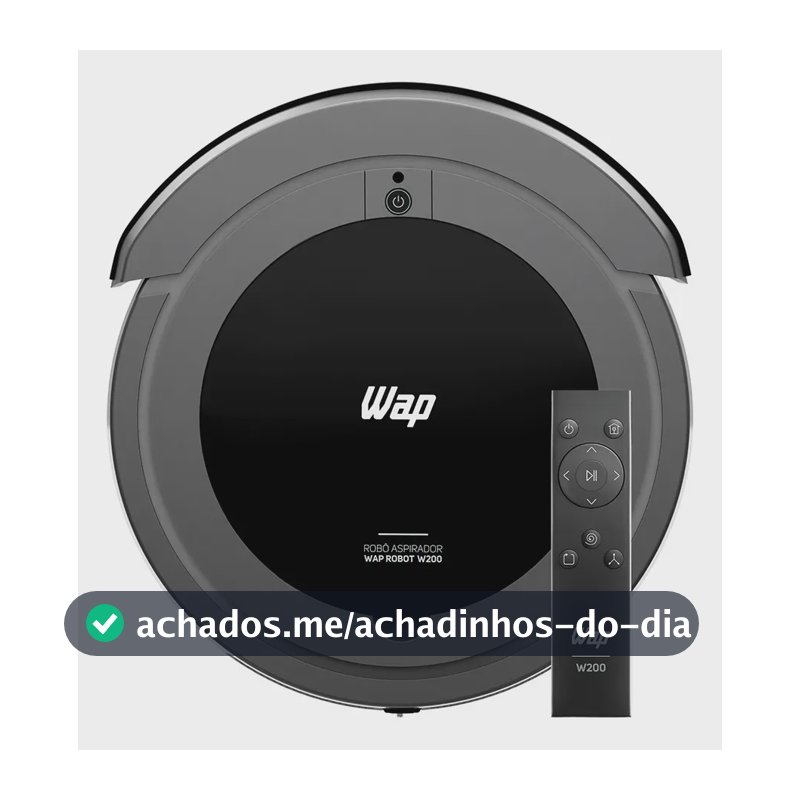 WAP Robô W200 Aspirador Robô 3 em 1 Varre Aspira Passa Pano Bivolt