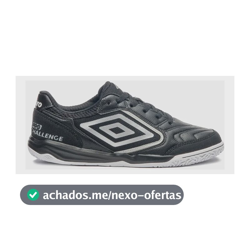 Chuteira Futsal  Pro Challenge Uptake Preto/cinza/branco 42 Br