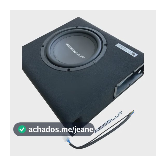 Caixa Som Amplificada Carro Mini Slim Sub 8 Pol Absolut