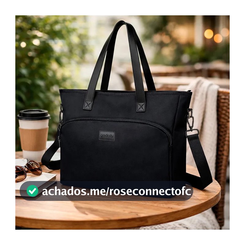 Bolsa Tote Loop Godaily Leve Moderna Feminina Cor Preto