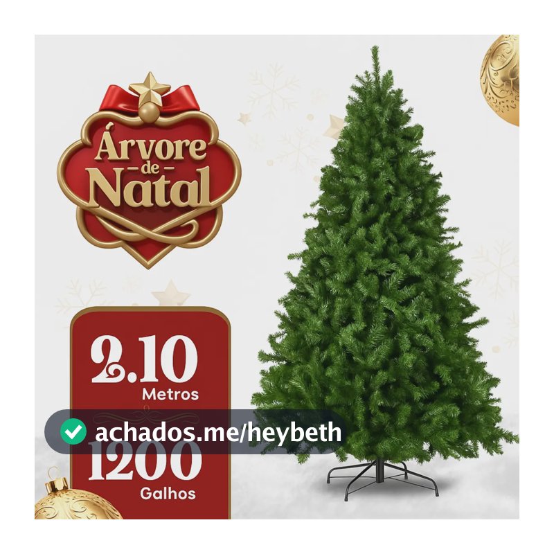 Arvore De Natal Pinheiro 2,10m 1200 Galho Verde Grande Cheia