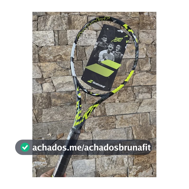 Raquete De Tênis Babolat Pure Aero 2023 300g Tamanho L4 Amarela E Preta 4