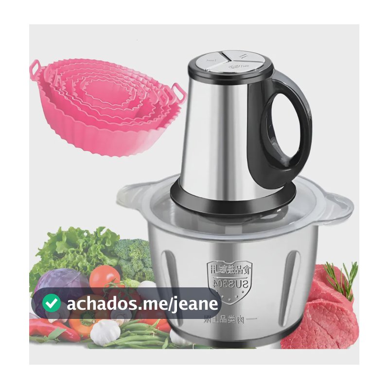 Multi-processador Elétrico 3l + Brinde Kit Forma De Silicone Inox 110v
