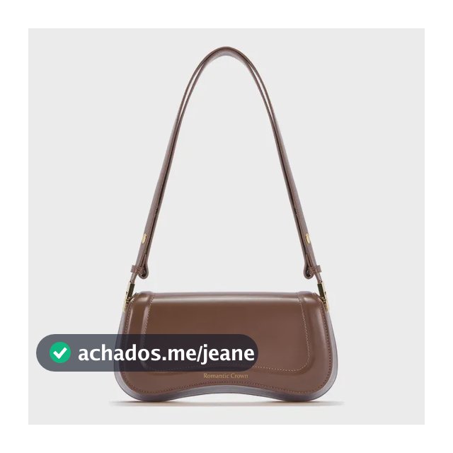 Bolsa Feminina Casual Transversal Dia Dia Chocolate Liso Níquel