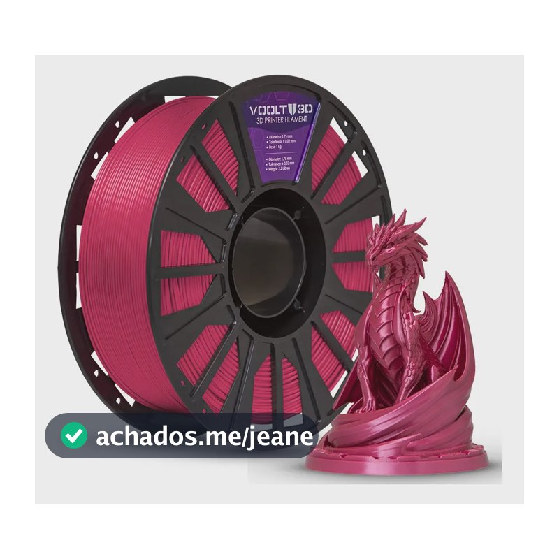 Filamento Pla Vermelho Marsala Bordô 1kg ara Imprimir Peças 3D Impressão 3D Cor Vinho Premium Impressoras 3D Produto Brasileiro