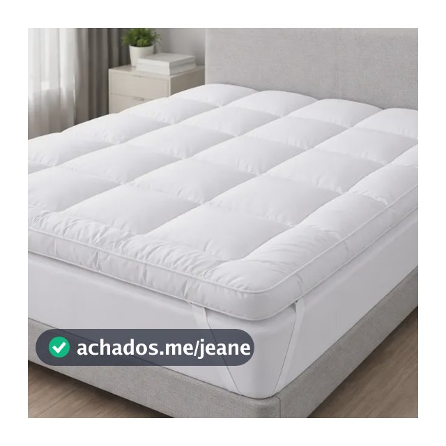 Pillow Top Casal Premium 400 Fios  Proteção E Conforto Branco Casal