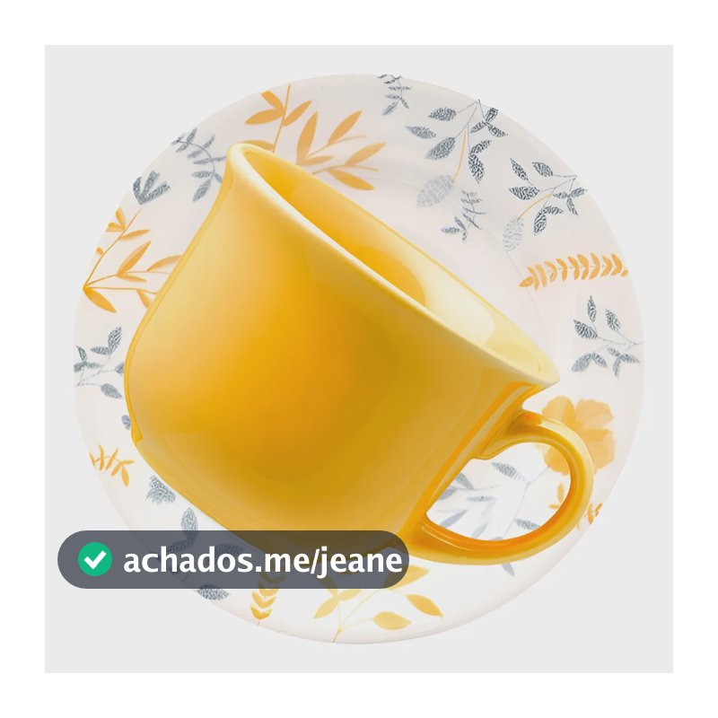 Conjunto De 6 Xícaras de Chá 200 Ml Com Pires Bem-te-vi Donna Biona