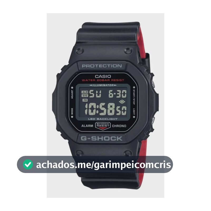 Relógio Casio G-shock Masculino Digital Dw-5600uhr-1dr
