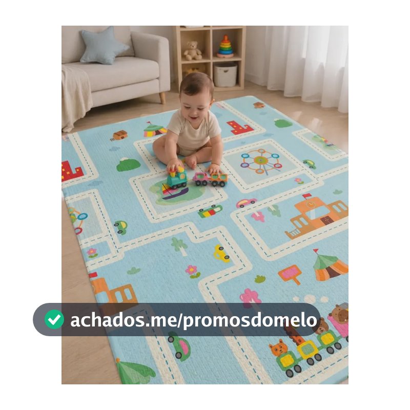 Tapete Dupla Face Infantil Emborrachado Dobrável Educativo