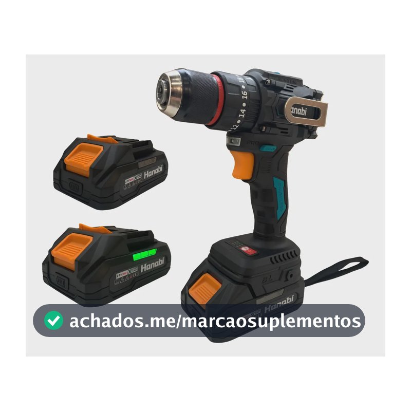 Parafusadeira Furadeira Impacto 13mm Brushless Sem Fio 21v 127/220v