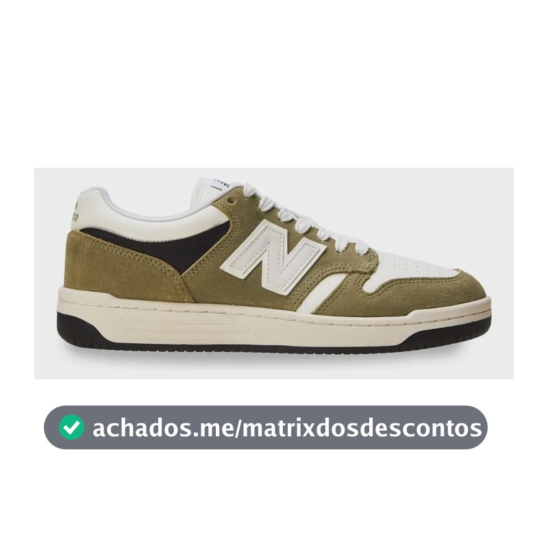 Tênis Casual Masculino E Feminino 480 Low New Balance Verde-musgo Liso 41 Br