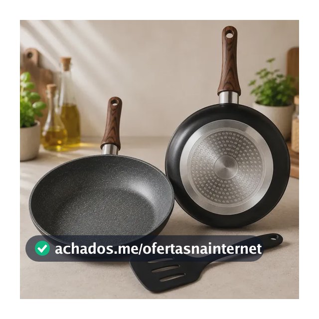 Frigideira Cerâmica Antiaderente 24cm Indução Cooktop Fogão a Gás e Elétrico Não Gruda Sem Óleo Cor Cinza Fundo Preto Com Espátula Panela Saudável Alça Ergonômica Fácil Limpeza Revestimento Cozinha
