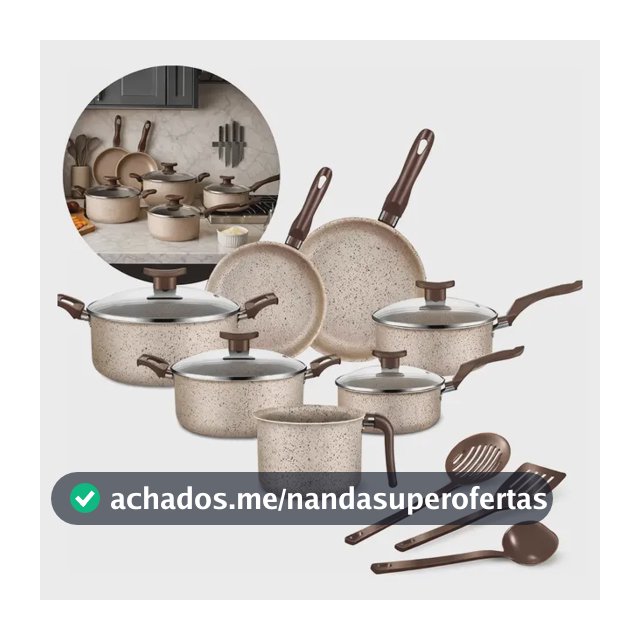Conjunto De Panelas Antiaderente 10 Peças Coffee Cappuccino Imperial