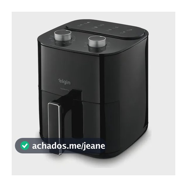 Fritadeira Airfryer Facilita Fry 3,5l 1400w Com Grelha Elgin Preto 127v