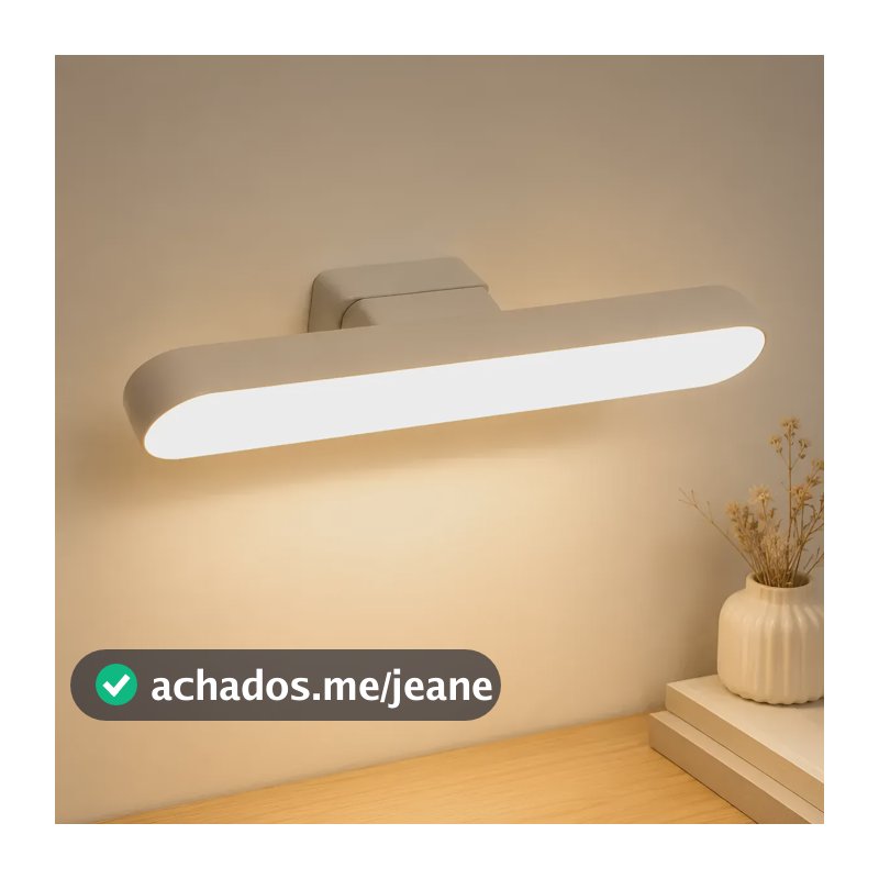 Luminária Led Sem Fio Recarregável Magnética Controle Remoto 127/220v Branco