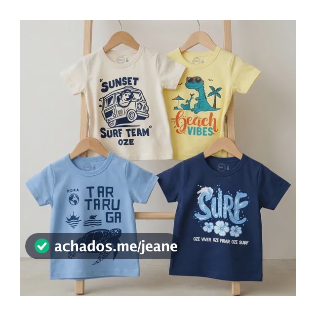 Kit 3 Camisetas Infantil Menino Algodão Estampada 01 A 10
