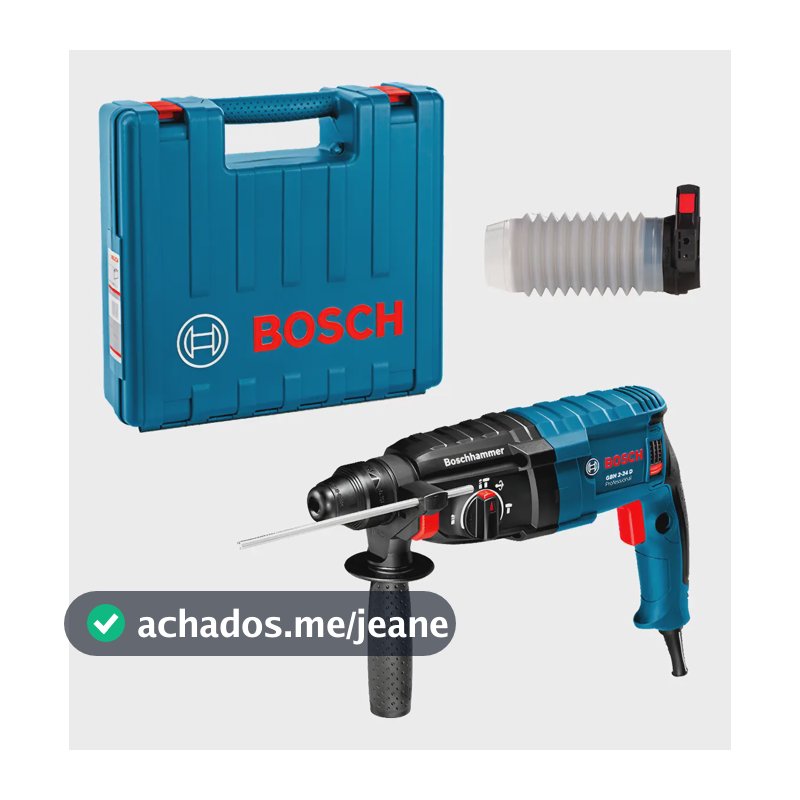 Martelete rompedor Bosch GBH 2-24D 820W com maleta e coletor de Pô