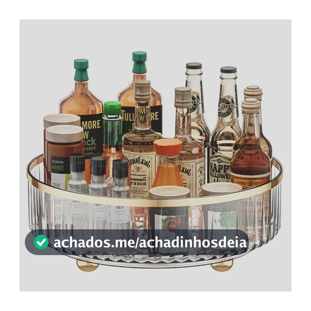 Organizador Geladeira Maquiagem Giratório Armário Multiuso