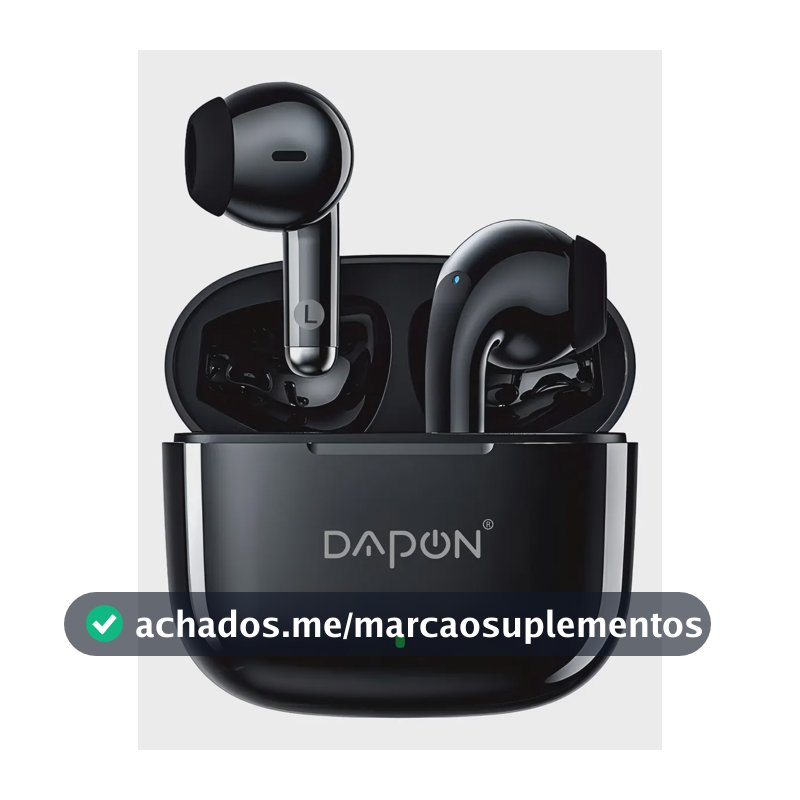 Fone De Ouvido Bluetooth TWS Dapon F25 Touch Sem Fio Com Microfone Cor Preto