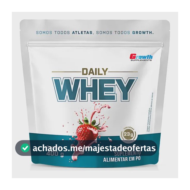 Daily Whey Protein 400g Growth Supplements Morango