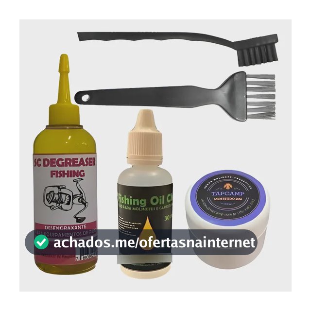 Kit Graxa Óleo E Limpeza P/ Carretilhas E Molinetes Graxa Branco Direito/esquerdo