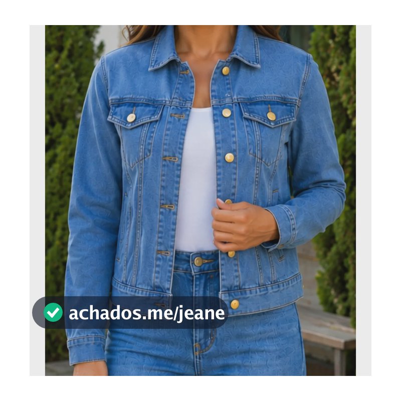 Jaqueta Jeans Feminino Colorida Moda Curta Desfiada Promoção Azul-claro P (36-38)
