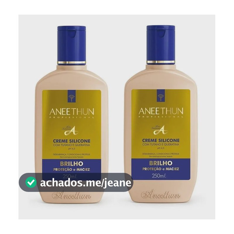 Kit Creme De Silicone Aneethun Linha A 250ml Cada 2 Unidades