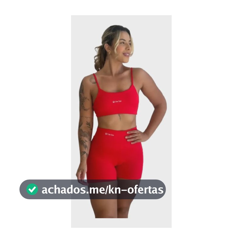 Conjunto Fitness Virginia Top Shorts Meia Coxa Cintura Alta