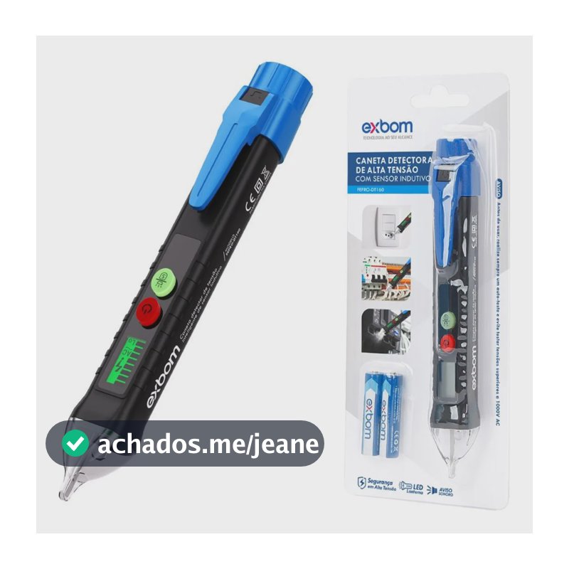 Caneta Detector Alta Tensão Profissional Alerta 12-1000v