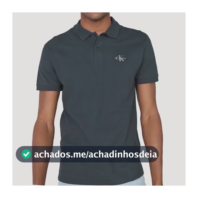 Polo Calvin Klein Jeans Piquet Regular Re Issue Azul Marinho