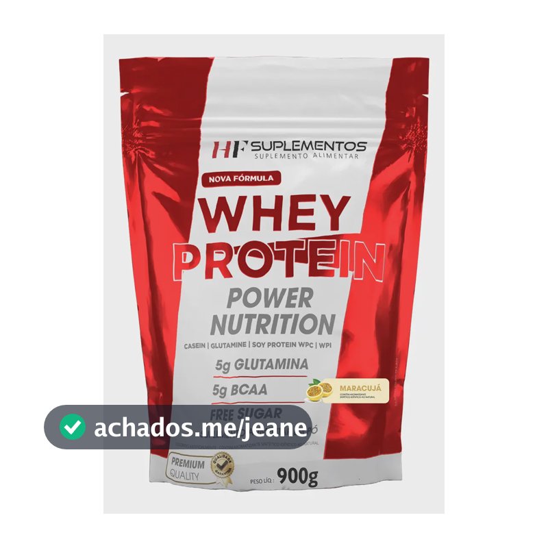 Whey Protein Power Nutrition 900g Mousse Maracujá Hf Maracujá