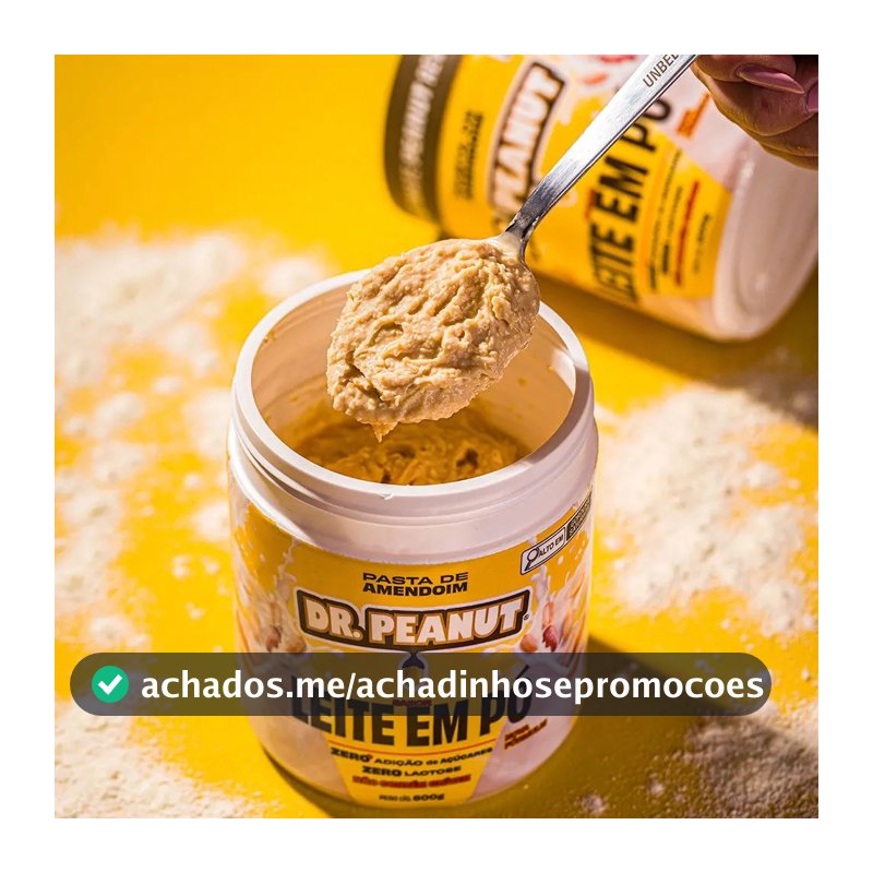 Pasta de Amendoim Dr. Peanut Leite em Pó com Whey 250g Sem Glúten